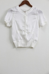 Button and Silk Cardigan