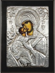 VIRGIN MARY & JESUS CHRIST PURE SILVER ICON