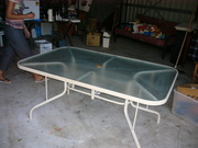 Glass Top Outside Table