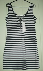 Black and white stripy MINKPINK dress. Size M. Brand New with tag. $25