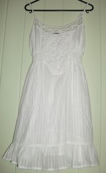 White fashion fair Dress. Never been worn but without tag.. Size L. $7