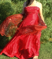Red Designer Ball Dress