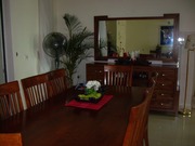 8 seater solid wood dining suite