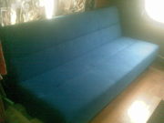 sofa bed dark blue folds 2 double bed