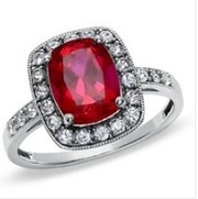 White Gold Ruby Ring