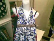 Balinese blue flower dress