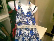 Balinese blue flower dress2