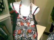 Balinese orange flower painting dress(Bali)