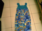 Balinese flower painting sewing dress