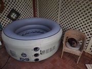 Inflatable hot spa,  comfortably seating two