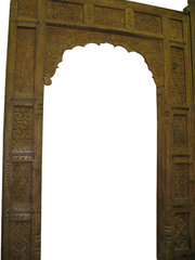 Antique Arch Carved Wooden Door/Window Frame From India