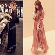 Embroider Short Sleeve Women V Neck Dress