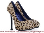 Yves Saint Laurent Trib Too High Heel Pump in Natural Printed Calfskin