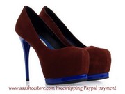 Hot sale Gianmarco Lorenzi Purple Suede Pump Blue Stiletto Heel and Ma