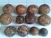 White coconut shell carving