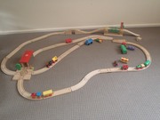 Hand Crafted Wooden Train Set For Christmas