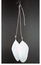 Diamanté Feather Earrings