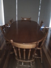 Solid wood dining table 