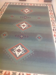 Large emerald green floor mat 