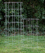 Square Folding Tomato Cages Easy Folds Flat for Compact Storage
