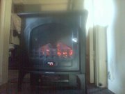 fake log fire heater