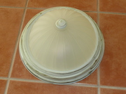 Metal and glass 30cm allabaster light fitting Used