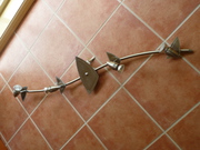 Fancy used brushed metal light fitting x 2 great for shop display