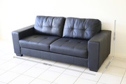 Black Faux Leather Sofa 2 Months Old