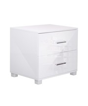 High Gloss White Bedside Table in  Australia - Flipdals