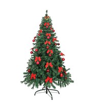 FunkyBuys Christmas tree  1.8m with Ornaments Green