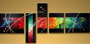 Abstract Canvas Art Digital Painting 5 pcs