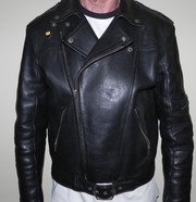 Leather motorcycle jacket
