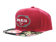 Paris Floral Snapback Baseball Cap