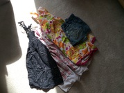 Girls summer dresses and denim skirt