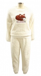 Fox Shaggy Fleece Twosie Ladies Pajama Set
