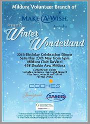 Mildura Branch of Make-A-Wish 10th Birthday Celebration Dinner