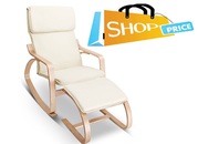 Birch Plywood Fabric Lounge Rocking Chair