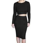 Two Pieces Outfits Knitted Sweater Dress