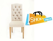 French Provincial Dining Chairs - Natural Linen - American Oak Timber