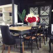 CHANDON DINING TABLE - DISTRESSED BLACK