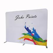 Custom Media Wall Banner, Fabric Curved Media Wall Backdrop