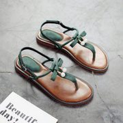 Round toe open-toe sandals
