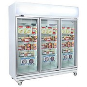 Bromic UF1500LF Triple Glass Door Fan Forced Freezer w/Lightbox