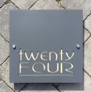 Home furniture- corten steel sign