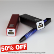 Custom Printed Aluminium Square Power Bank 2200 | Vivid Promotions