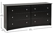 Black Sonoma 6 Drawer Dresser