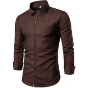 2018 MEN FASHION CASUAL LONG SLEEVED PRINTED SHIRT SLIM FITSUIT