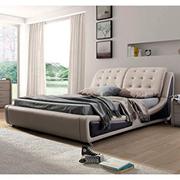 US Pride Furniture B8049-EK Victoria Leather Contemporary Platform Bed