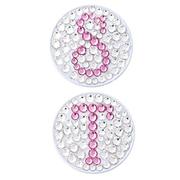 Bonjoc Swarovski Crystal Golf Ball Marker & Hat Clip – Monogram White/