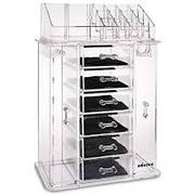 Miusco Jewelry Box And Makeup Organizer Set,  24 Slots,  Clear Acrylic